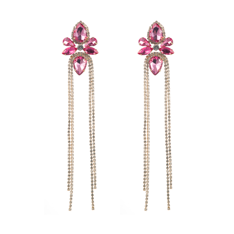 1 Pair Elegant Luxurious Queen Geometric Inlay Alloy Rhinestones Drop Earrings display picture 9