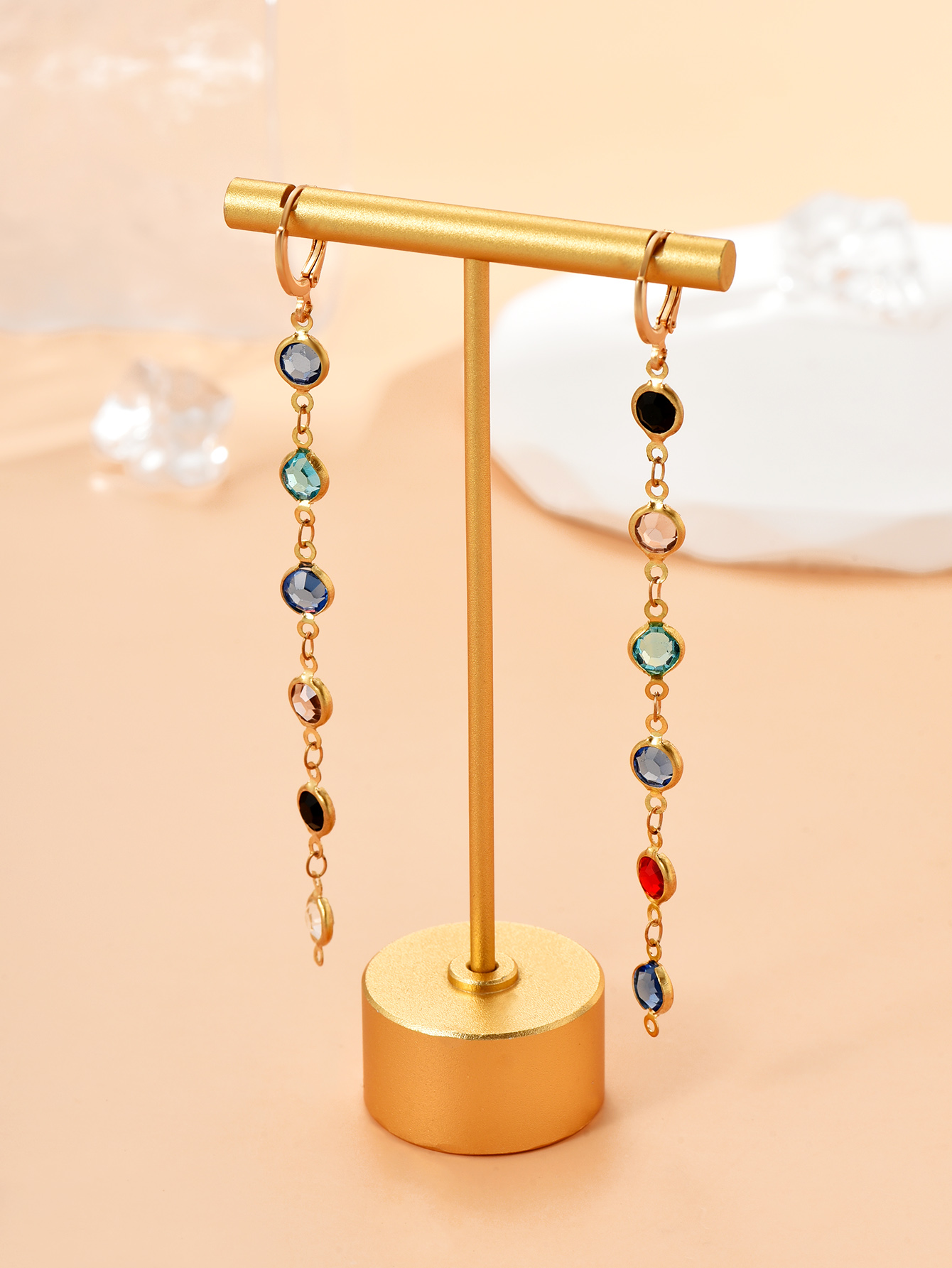 1 Pair Fashion Round Alloy Inlay Rhinestones Women's Drop Earrings display picture 3