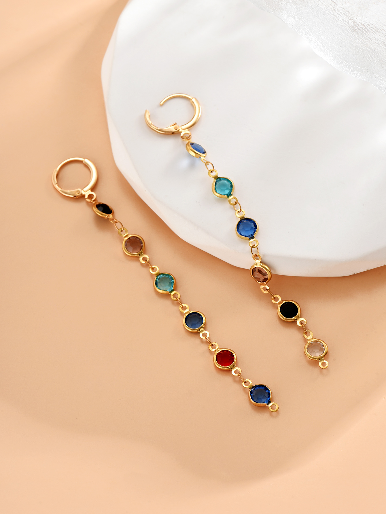 1 Pair Fashion Round Alloy Inlay Rhinestones Women's Drop Earrings display picture 4