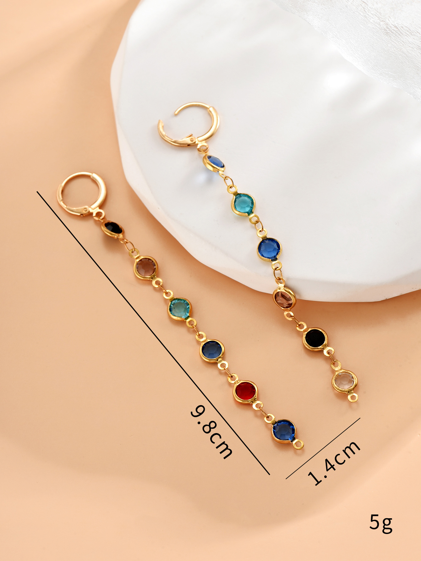 1 Pair Fashion Round Alloy Inlay Rhinestones Women's Drop Earrings display picture 5