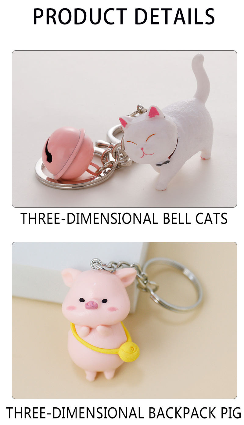 1 Piece Cute Animal Resin Bag Pendant Keychain display picture 4