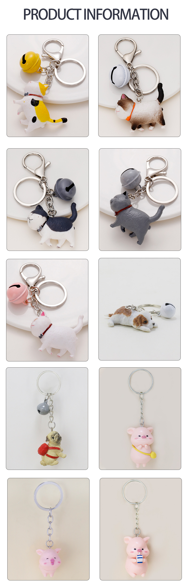 1 Piece Cute Animal Resin Bag Pendant Keychain display picture 5