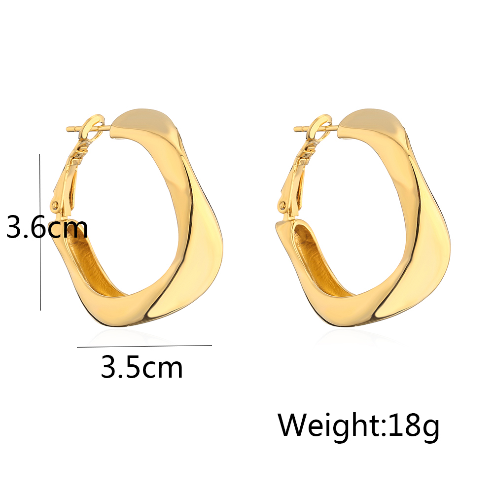 Fashion Solid Color Copper Plating Earrings 1 Pair display picture 6
