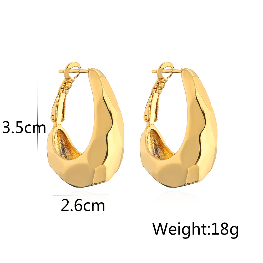 Fashion Solid Color Copper Plating Earrings 1 Pair display picture 5