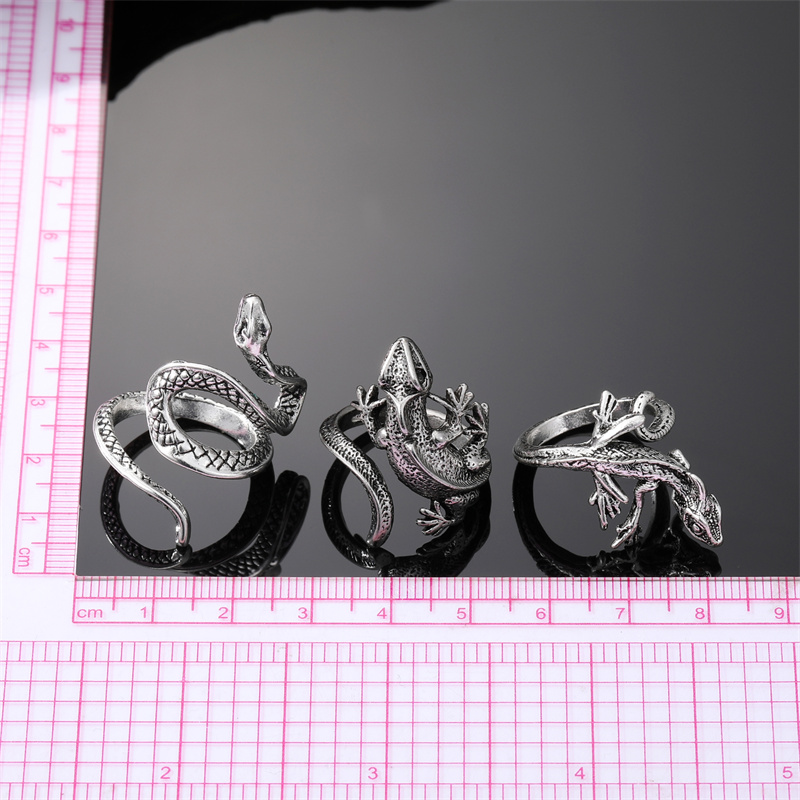 Fashion Snake Lizard Stainless Steel Alloy Rings 1 Piece display picture 1