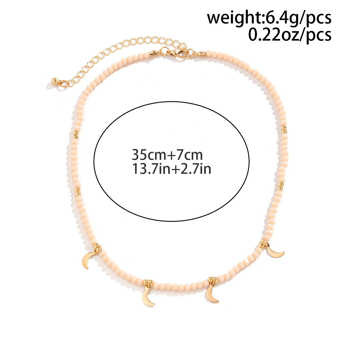 Fashion Star Moon Lightning Ccb Imitation Crystal Alloy Beaded Women's Necklace 1 Piece display picture 1