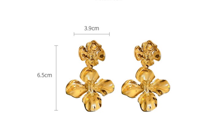 Retro Flower Alloy Plating Women's Drop Earrings 1 Pair display picture 5