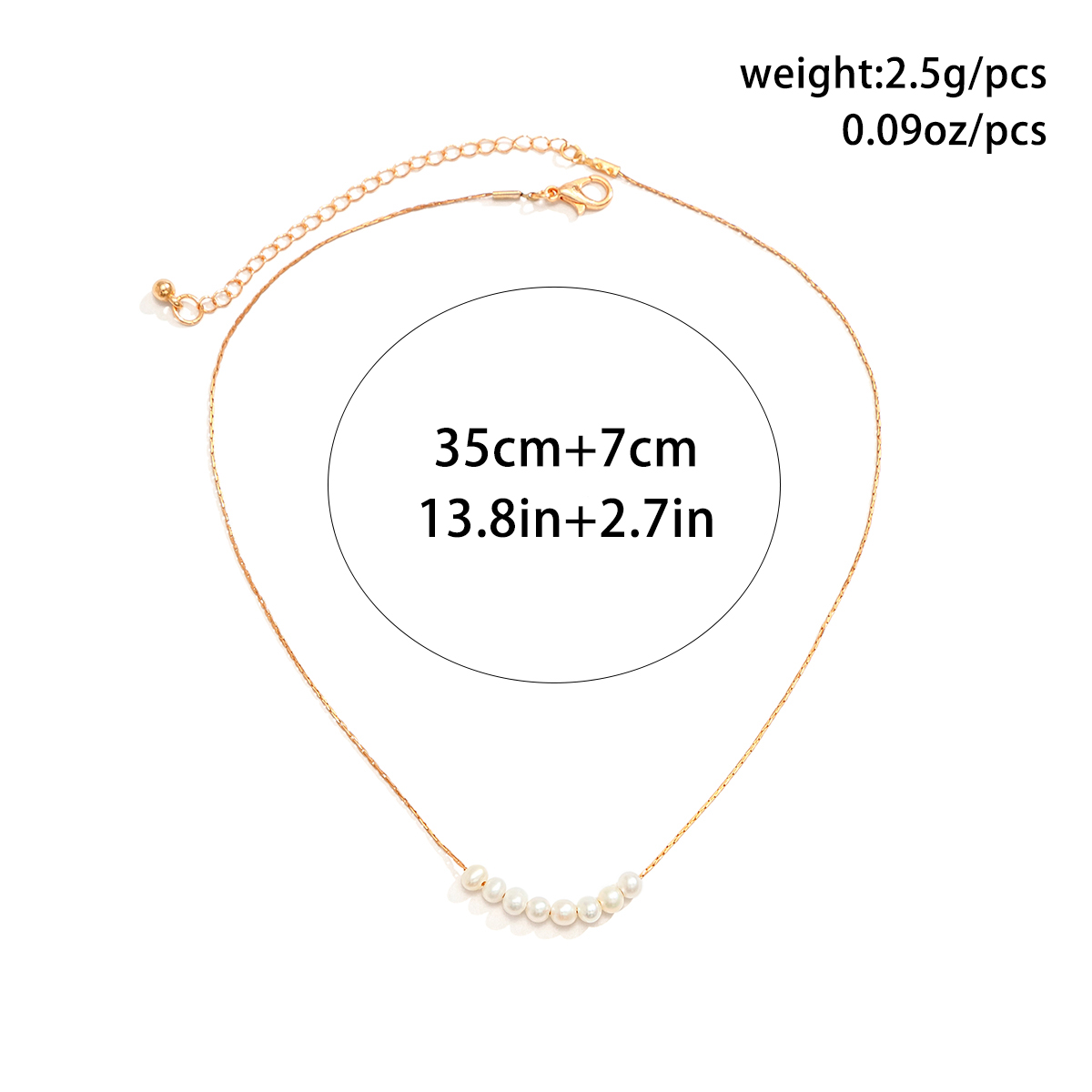 Einfacher Stil Geometrisch Kupfer Überzug Künstliche Perlen Halsband display picture 1