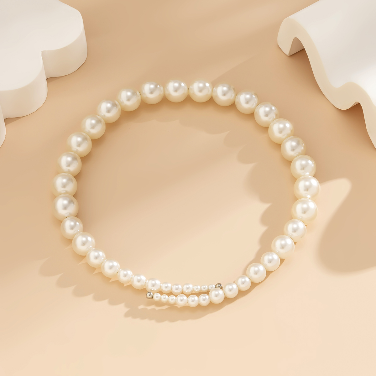 Einfacher Stil Geometrisch Kupfer Überzug Künstliche Perlen Halsband display picture 7