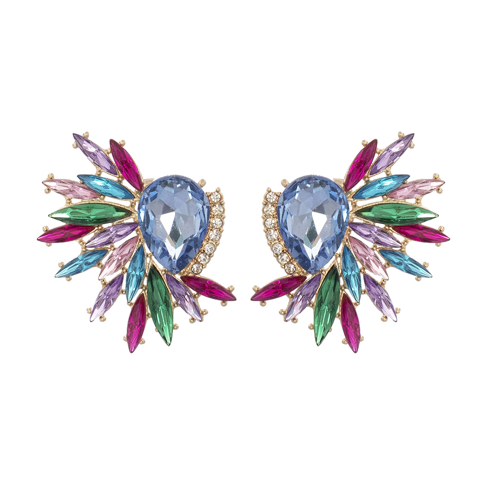Mode Floral Alliage Incruster Strass Artificiels Boucles D'oreilles 1 Paire display picture 10