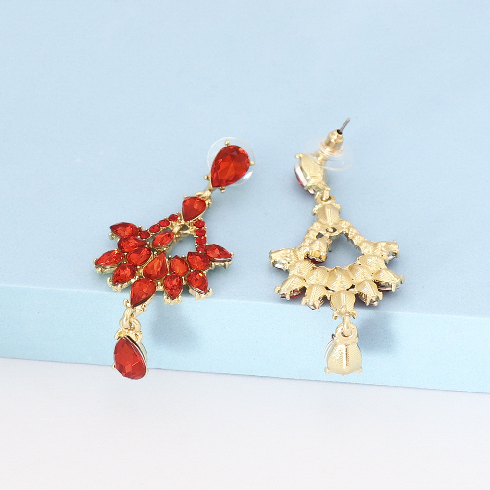 Fashion Water Droplets Alloy Inlay Artificial Rhinestones Drop Earrings 1 Pair display picture 7