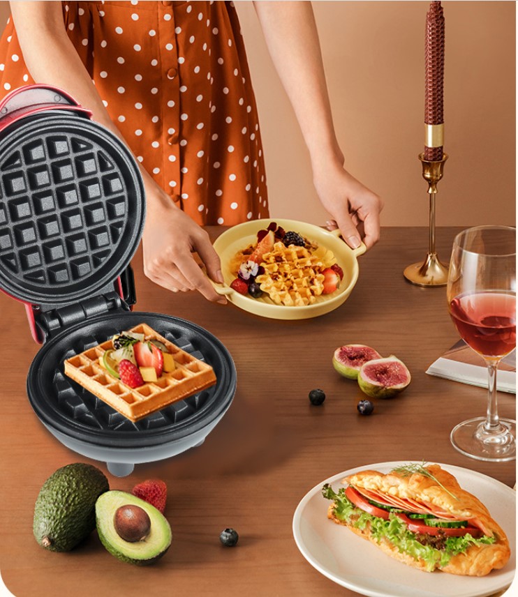 Fashion Household Bread Pancake Maker Mini Baking Waffle Sandwich Breakfast Machine display picture 1