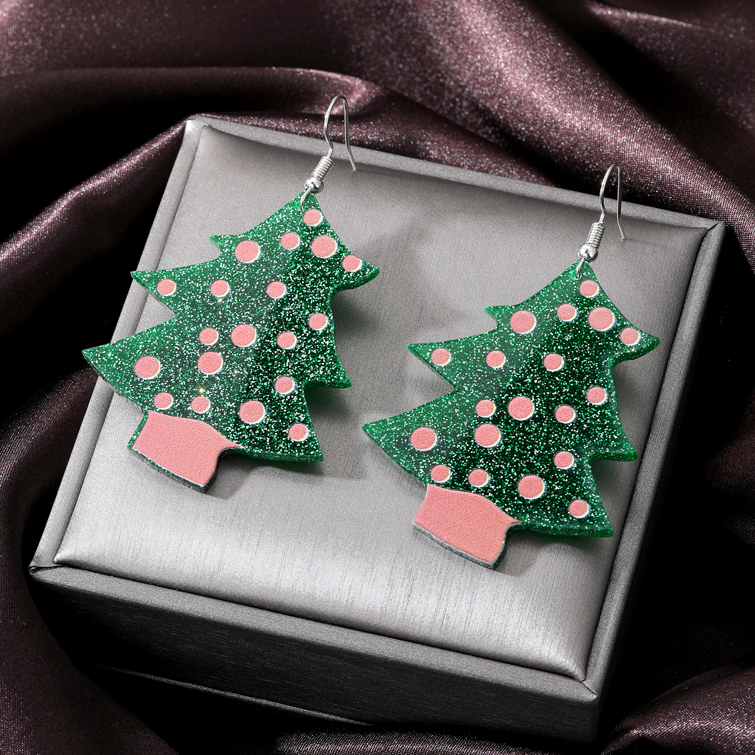 1 Pair Fashion Christmas Tree Santa Claus Snowman Arylic Christmas Women's Drop Earrings display picture 3