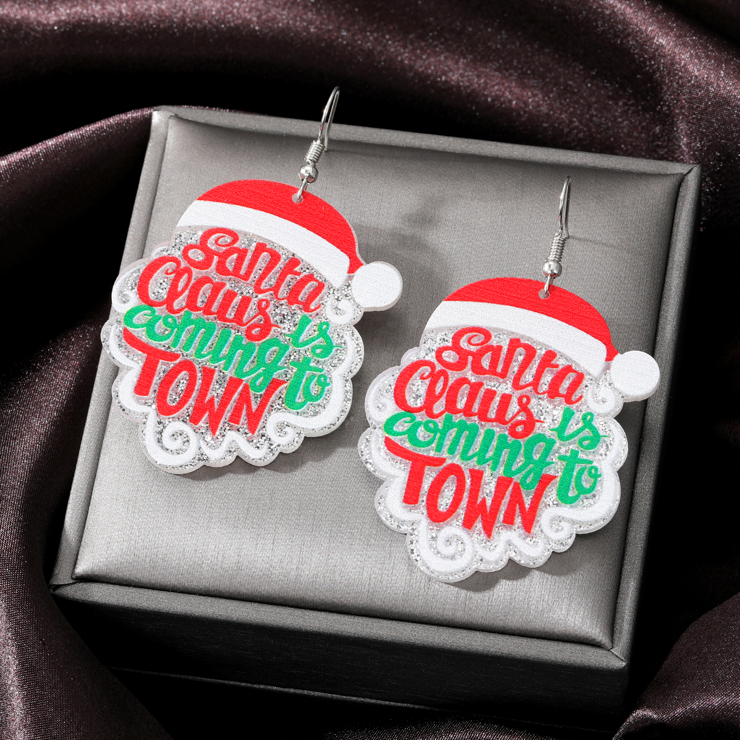 1 Pair Fashion Christmas Tree Santa Claus Snowman Arylic Christmas Women's Drop Earrings display picture 1