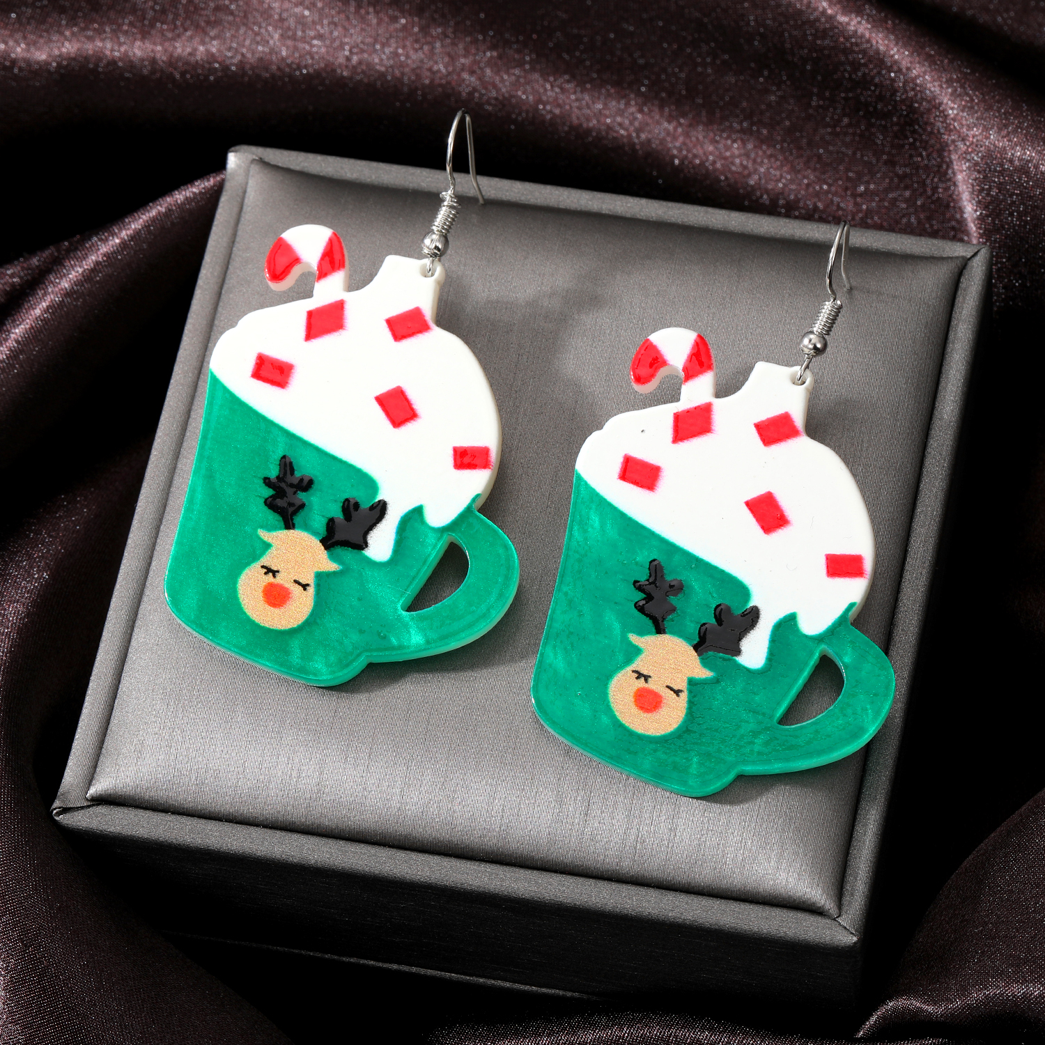 1 Pair Fashion Christmas Tree Santa Claus Snowman Arylic Christmas Women's Drop Earrings display picture 2