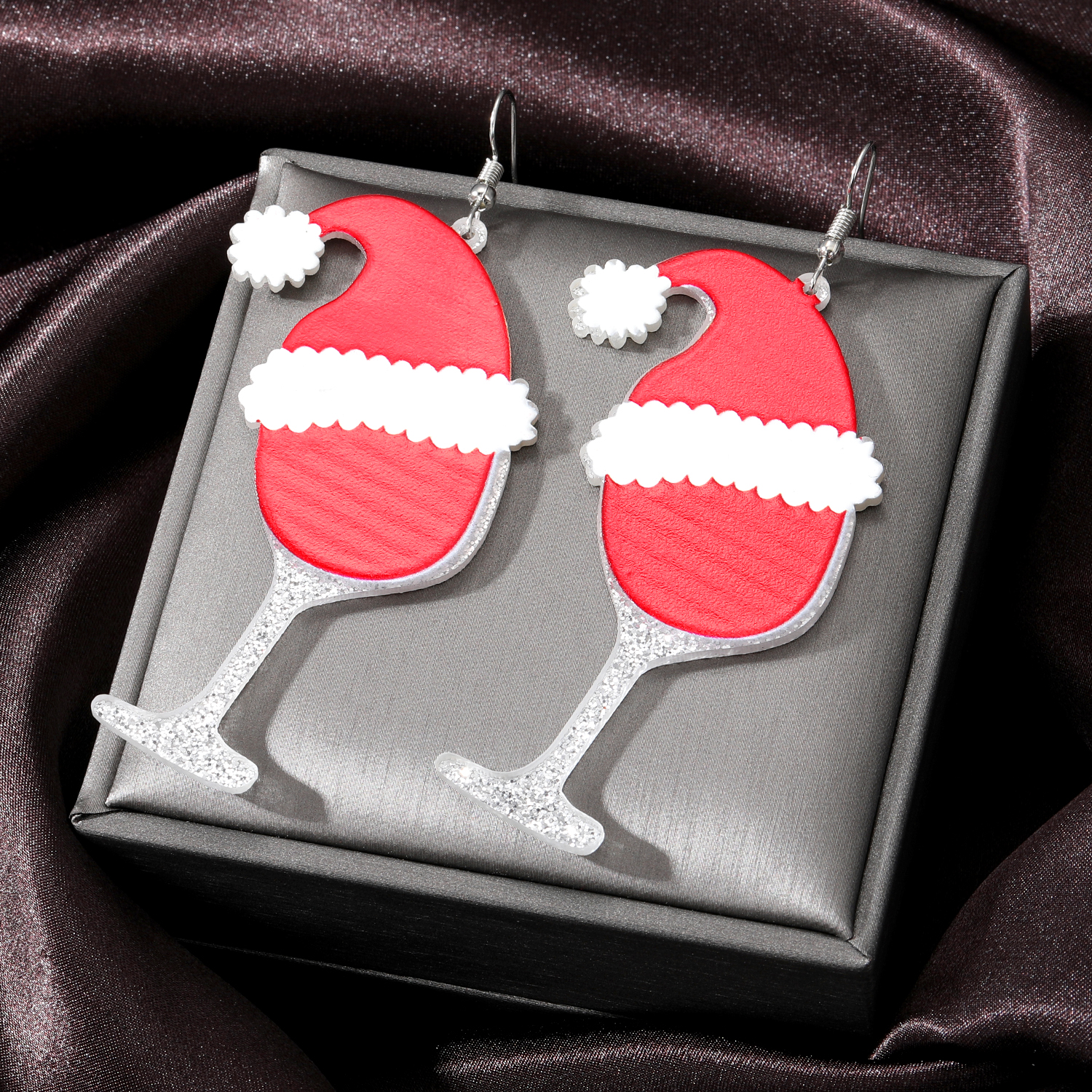 1 Pair Fashion Christmas Tree Santa Claus Snowman Arylic Christmas Women's Drop Earrings display picture 4