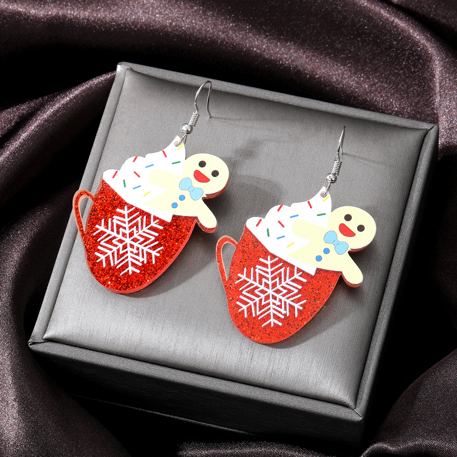 1 Pair Fashion Christmas Tree Santa Claus Snowman Arylic Christmas Women's Drop Earrings display picture 5