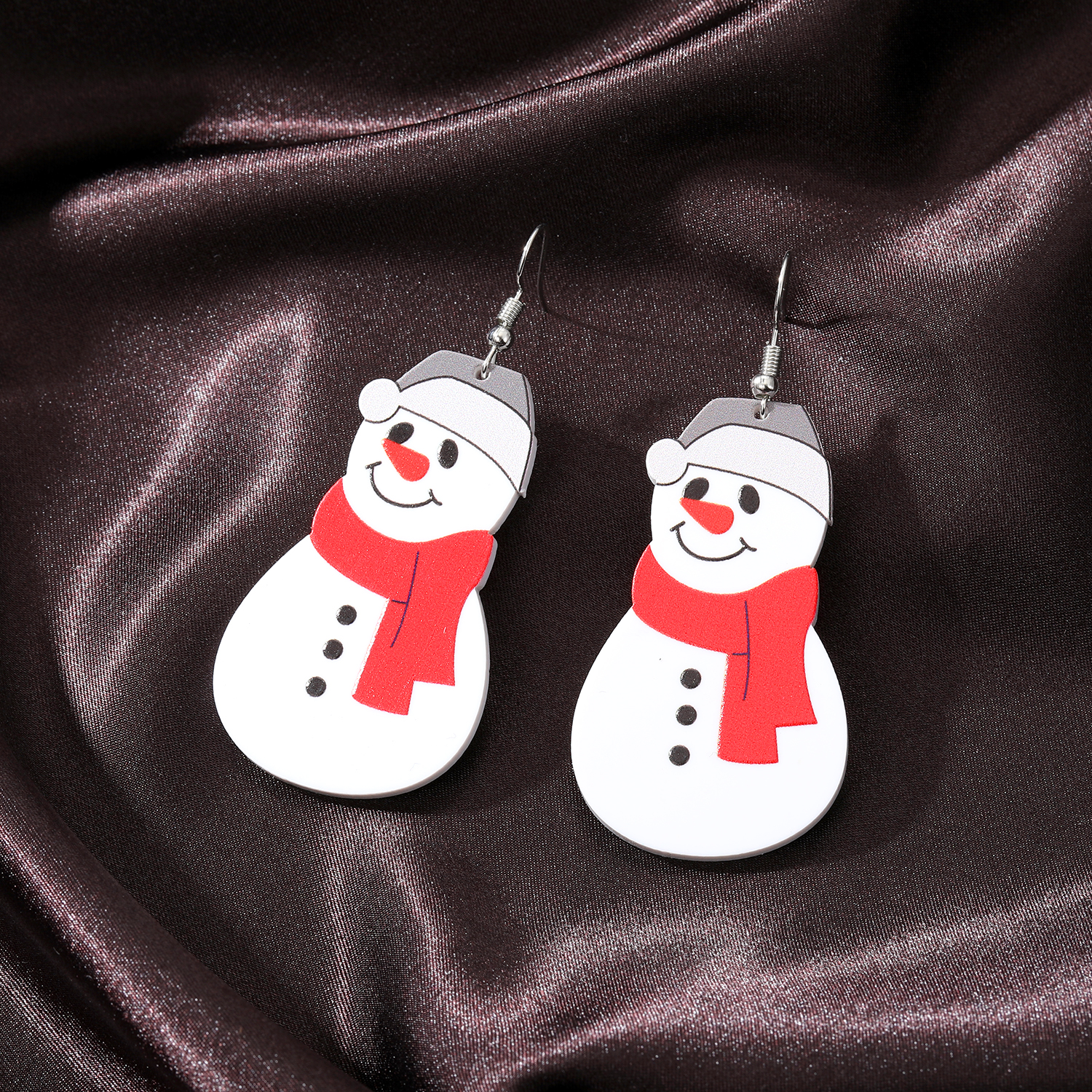 1 Pair Fashion Christmas Tree Santa Claus Snowman Arylic Christmas Women's Drop Earrings display picture 10