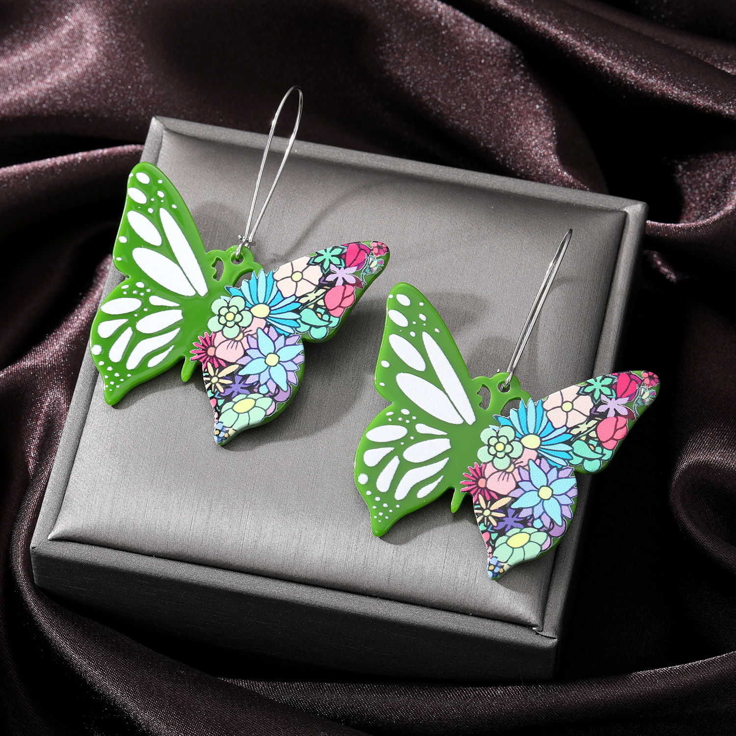 1 Pair Sweet Butterfly Arylic Women's Drop Earrings display picture 1