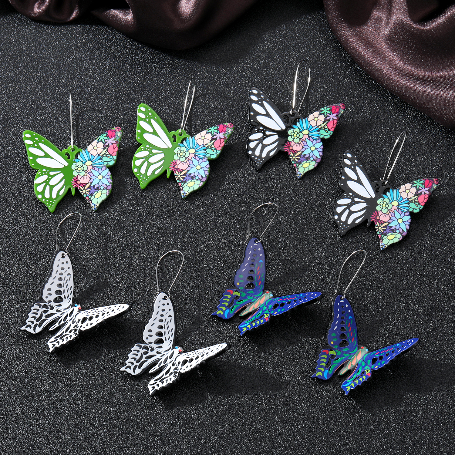 1 Pair Sweet Butterfly Arylic Women's Drop Earrings display picture 6