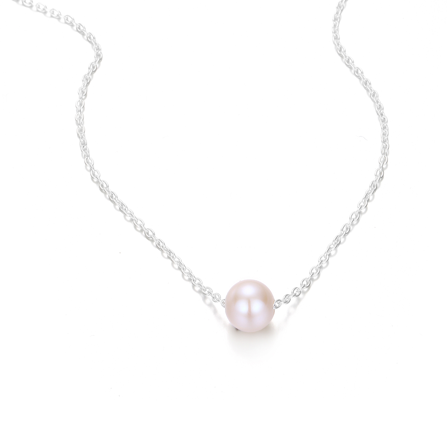 Simple Style Geometric Stainless Steel Plating Artificial Pearls Necklace display picture 8