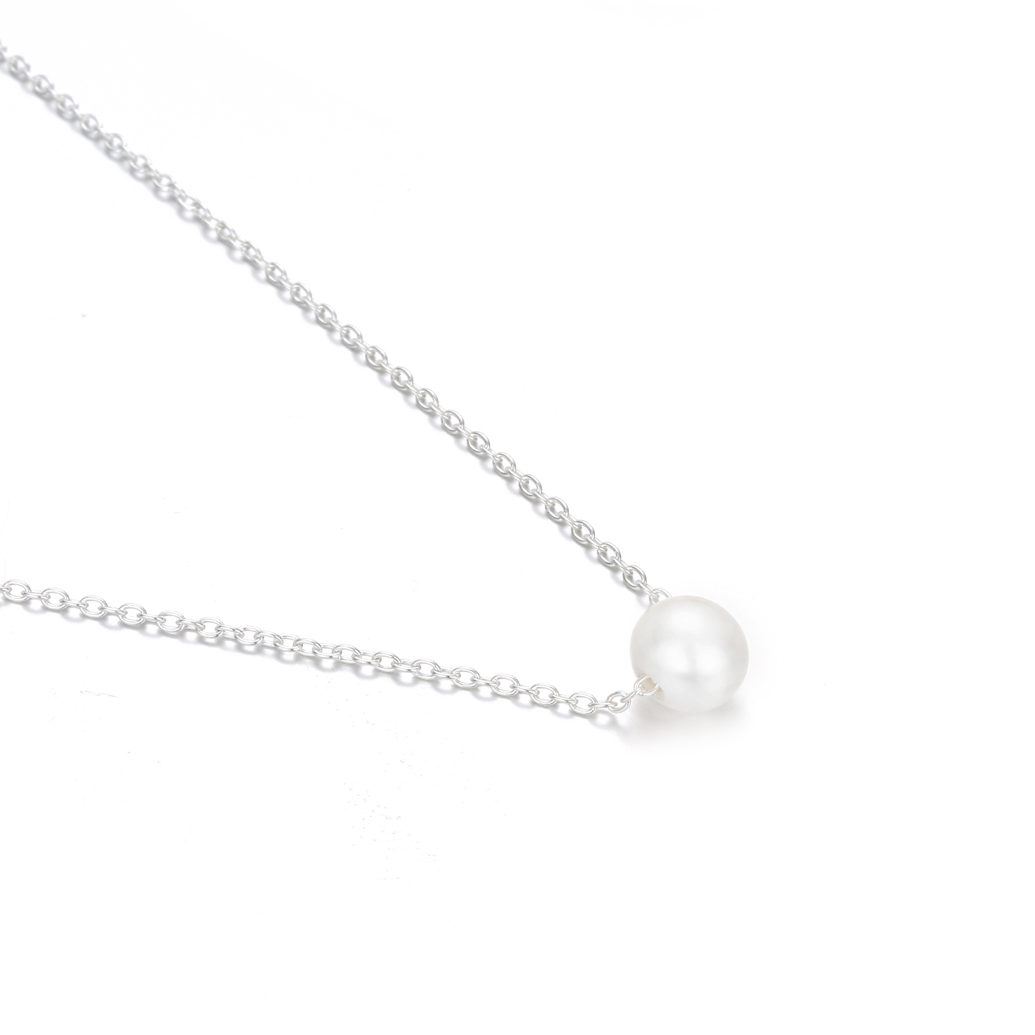 Simple Style Geometric Stainless Steel Plating Artificial Pearls Necklace display picture 9