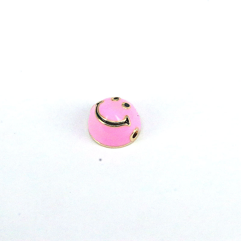 1 Piece Copper Gold Plated Round Smiley Face Cute display picture 8