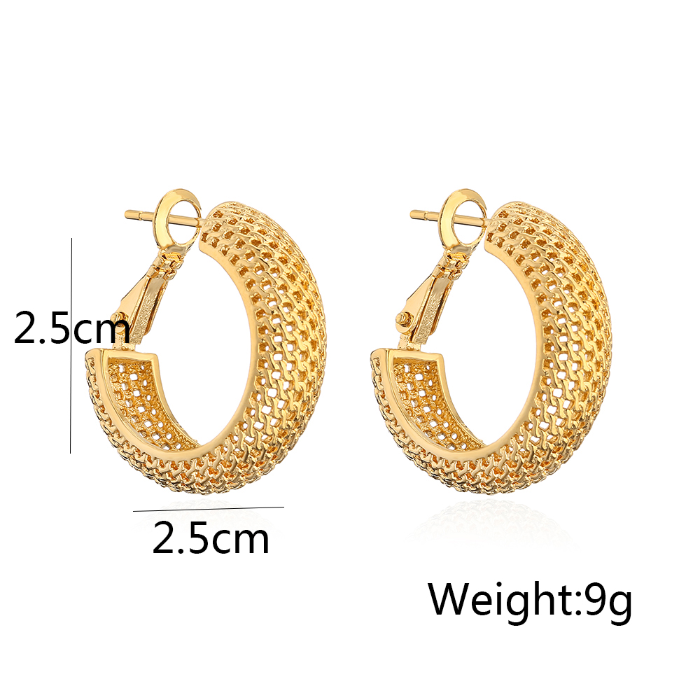 1 Pair Fashion U Shape Plating Copper Hoop Earrings display picture 6