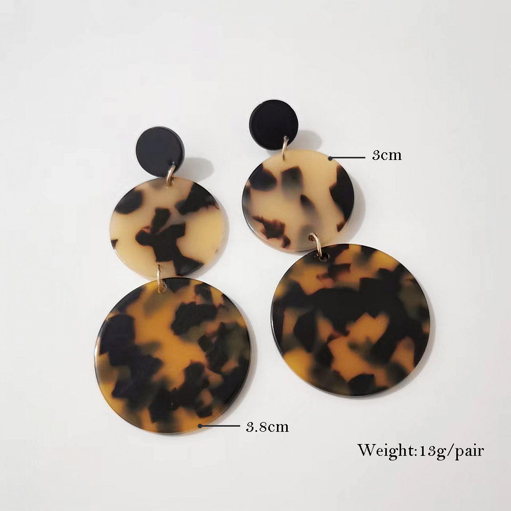 Fashion Leopard Acetic Acid Sheets Women's Drop Earrings 1 Pair display picture 1