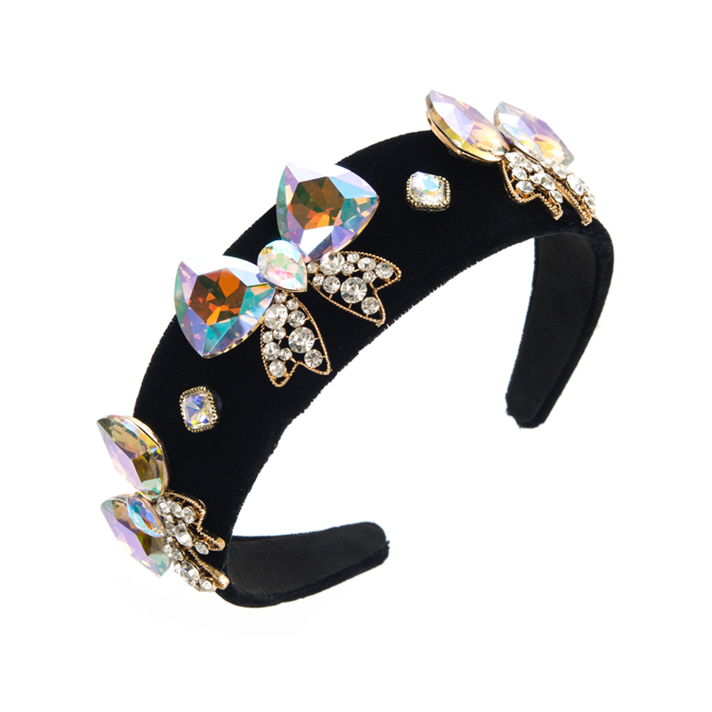 Elegant Luxurious Butterfly Cloth Inlay Rhinestones Hair Band display picture 6