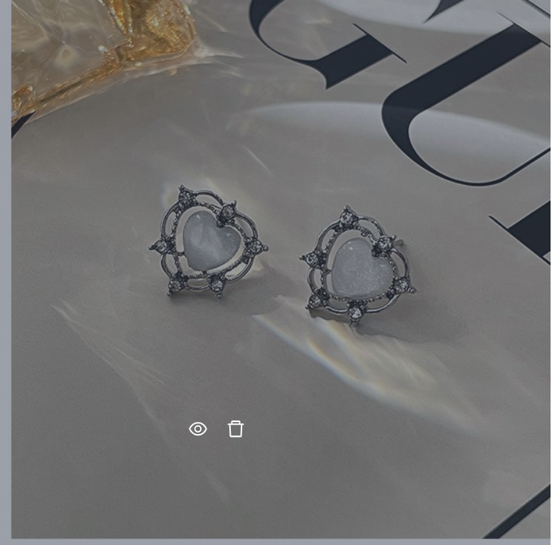 Retro Forma De Corazón Plateado Embutido Perlas Artificiales Diamantes De Imitación Mujeres Aretes 1 Par display picture 4