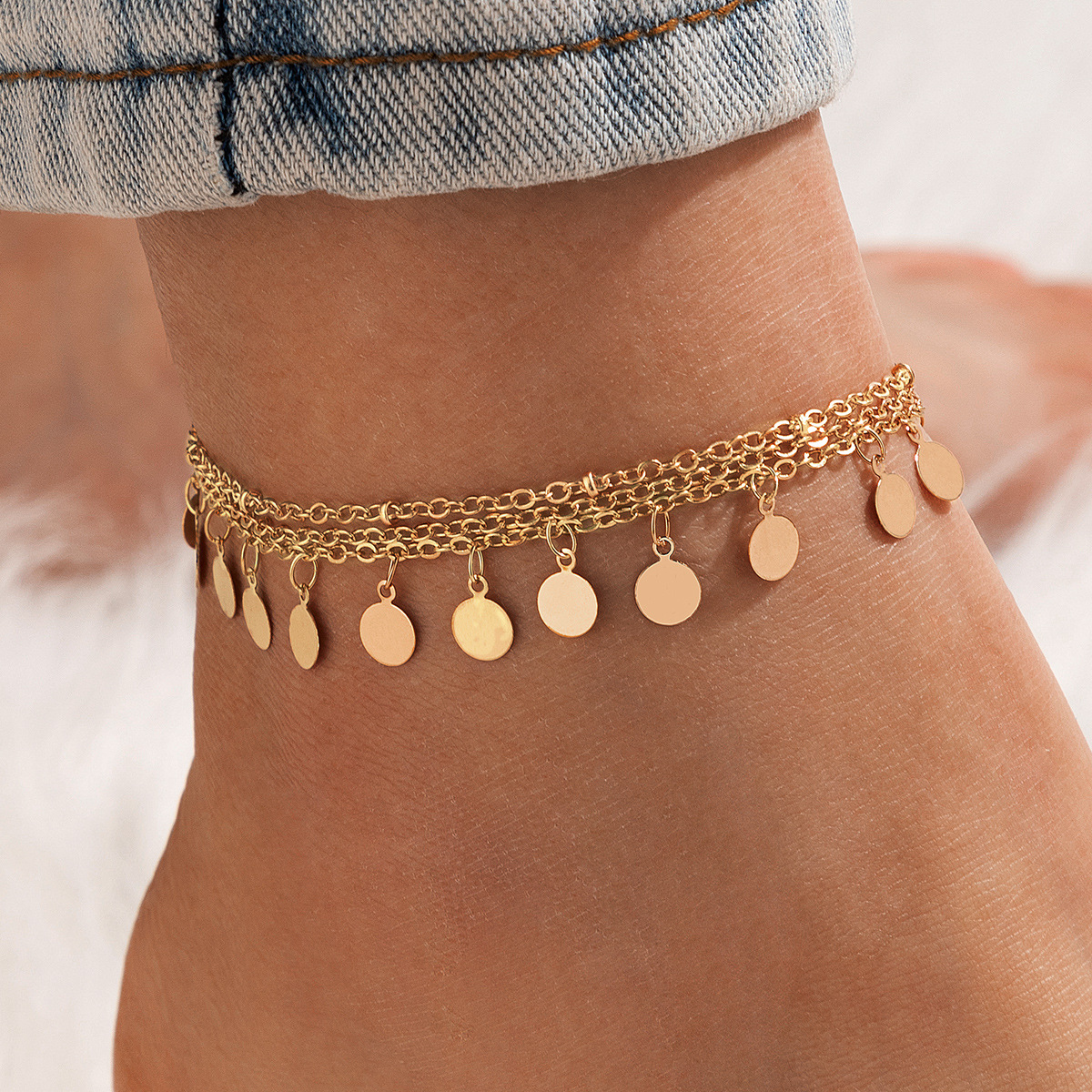 Fashion Round Alloy Women's Anklet display picture 2