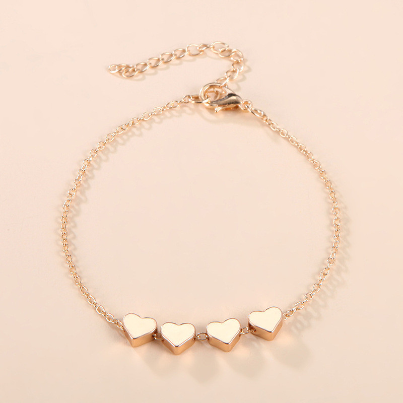 Fashion Heart Shape Alloy Titanium Steel Plating Rhinestones Artificial Pearls Women'S Bracelets display picture 11