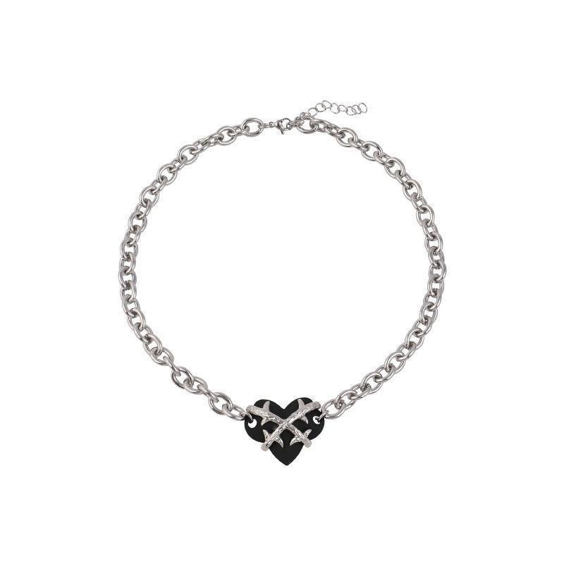 Fashion Heart Shape Alloy Titanium Steel Plating Rhinestones Artificial Pearls Women'S Bracelets display picture 15