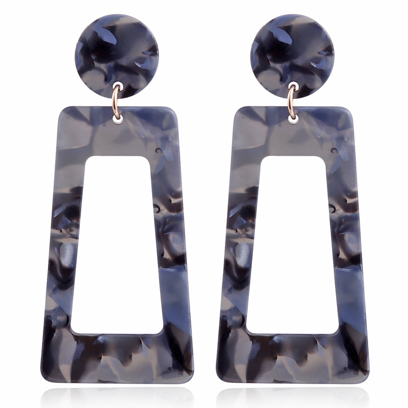 Exaggerated Geometric Rectangle Colorful Arylic Drop Earrings display picture 7