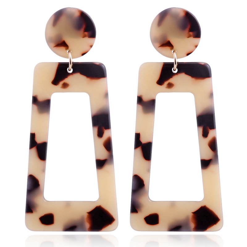 Exaggerated Geometric Rectangle Colorful Arylic Drop Earrings display picture 8