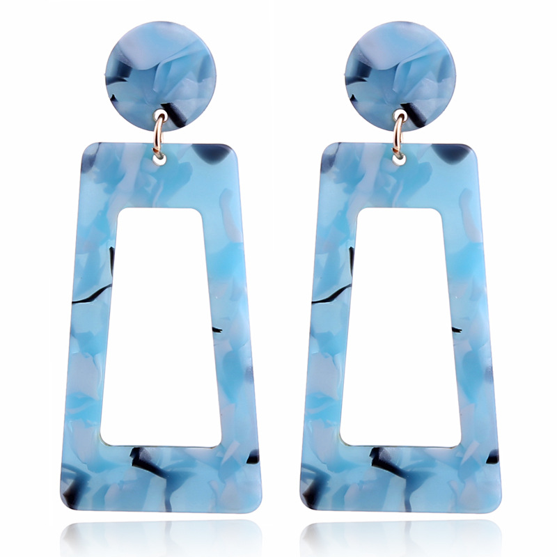 Exaggerated Geometric Rectangle Colorful Arylic Drop Earrings display picture 10