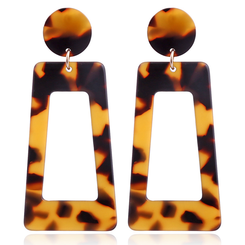 Exaggerated Geometric Rectangle Colorful Arylic Drop Earrings display picture 11