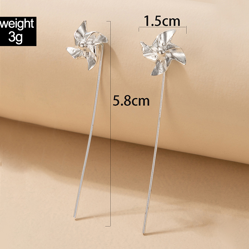 Fashion Simple Cute Geometric And Small Windmill Alloy Stud Earrings display picture 1