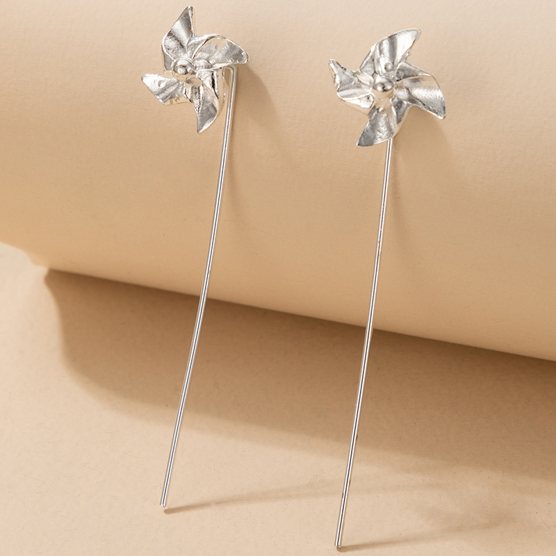 Fashion Simple Cute Geometric And Small Windmill Alloy Stud Earrings display picture 3