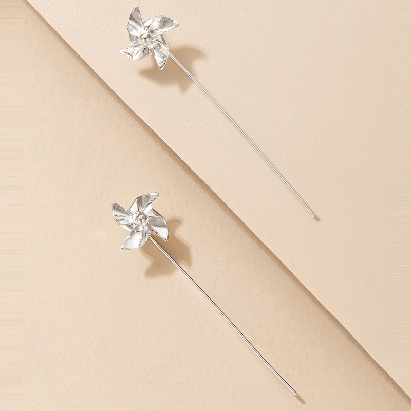 Fashion Simple Cute Geometric And Small Windmill Alloy Stud Earrings display picture 4