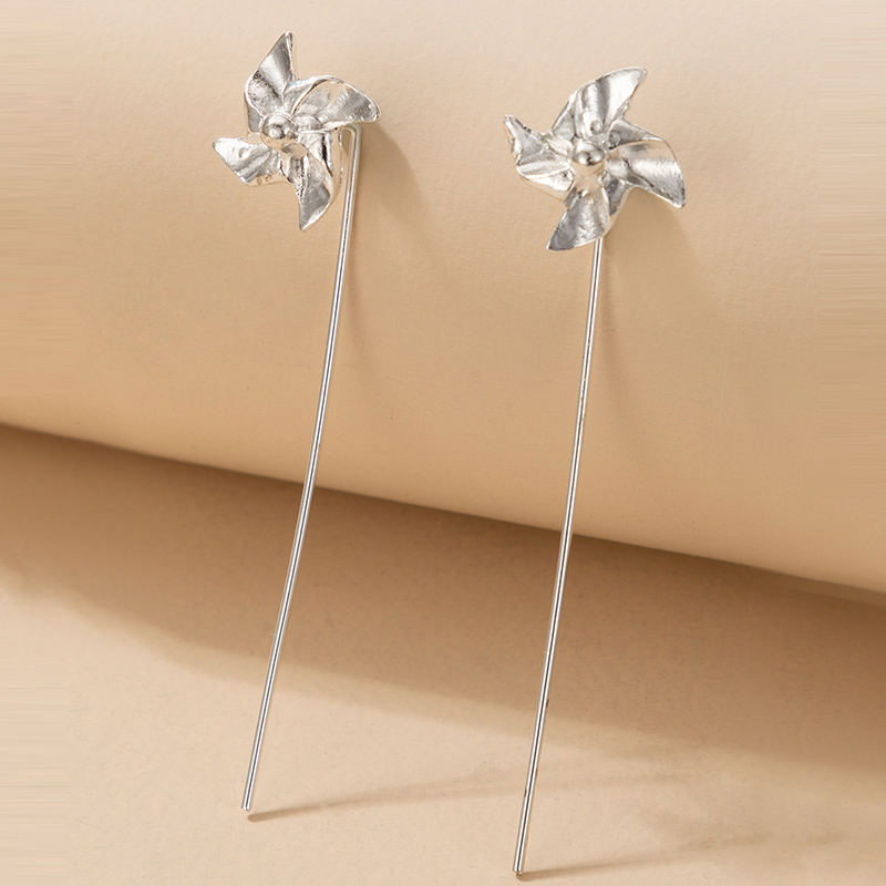 Fashion Simple Cute Geometric And Small Windmill Alloy Stud Earrings display picture 5