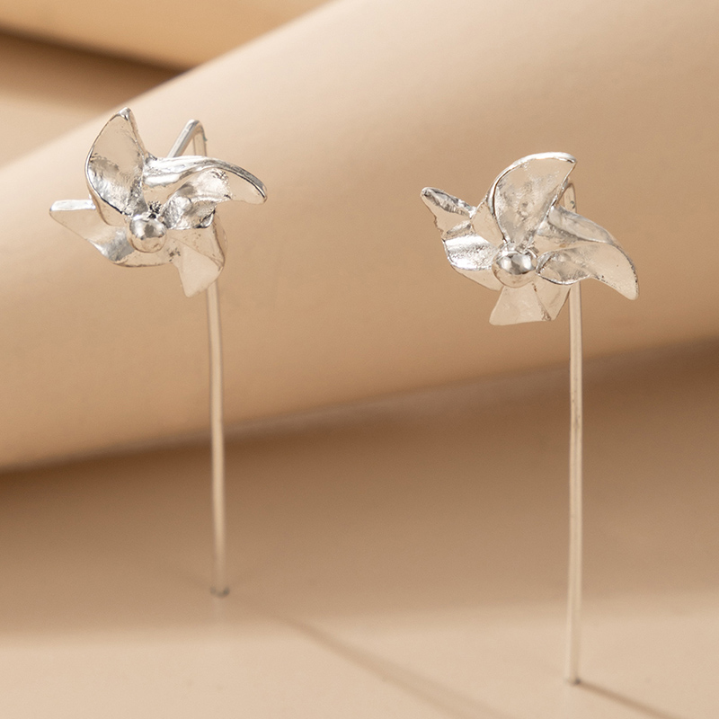 Fashion Simple Cute Geometric And Small Windmill Alloy Stud Earrings display picture 6
