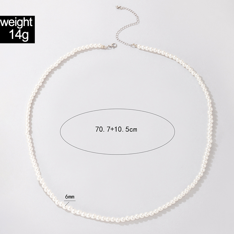 Korean Style Pearl Necklace Women's Single Layer Necklace display picture 8