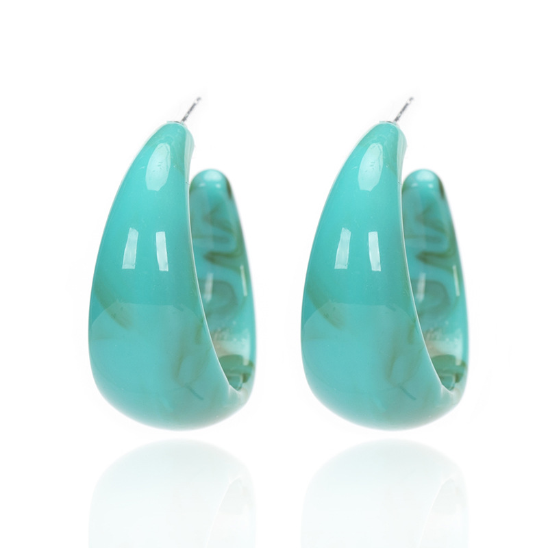 New Acrylic Geometric C-shaped Retro Simple Earrings Female display picture 5