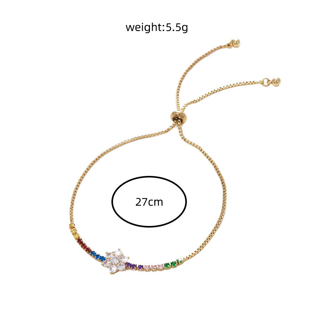 Beliebte Mode Pflaume Form Multicolor Zirkon Verstellbare Venezianische Armband Schmuck display picture 1