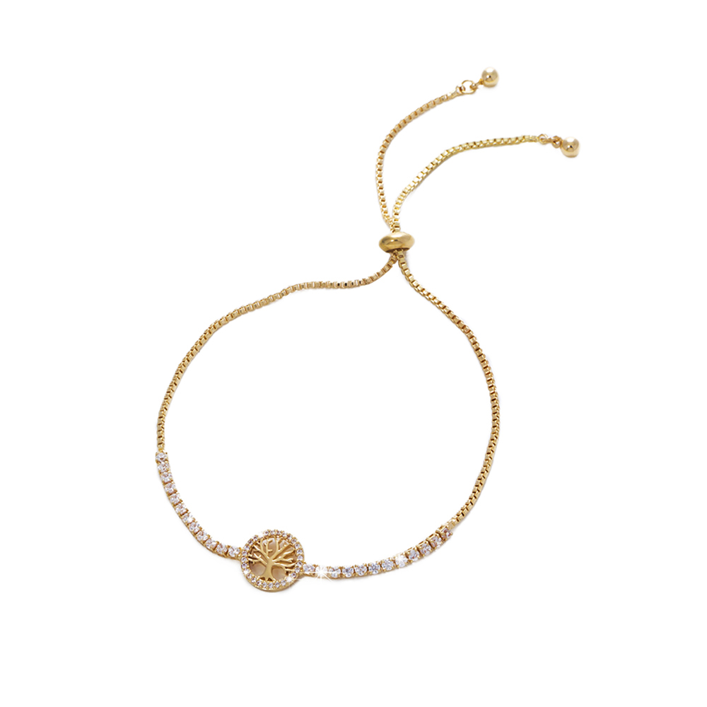 Fashion New Micro Inlay Zircon Tree Of Life Elements Adjustable Venetian Bracelet Jewelry display picture 8