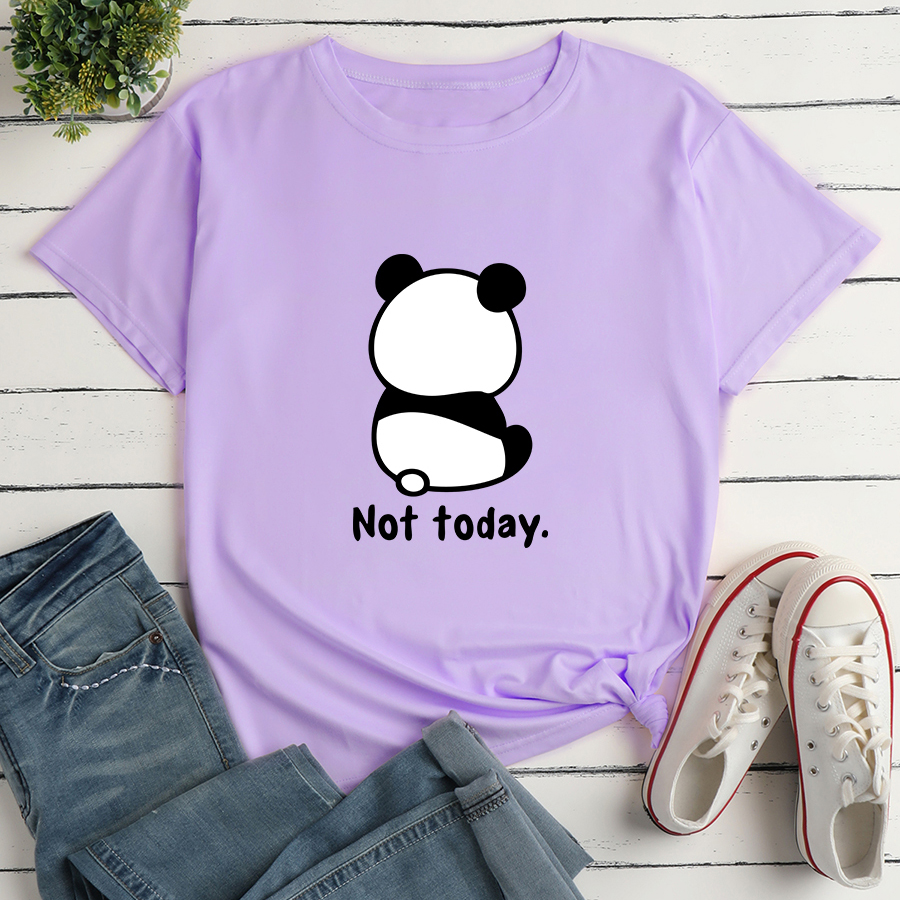 Panda Back Fashion Print Ladies Loose Casual T-shirt display picture 4