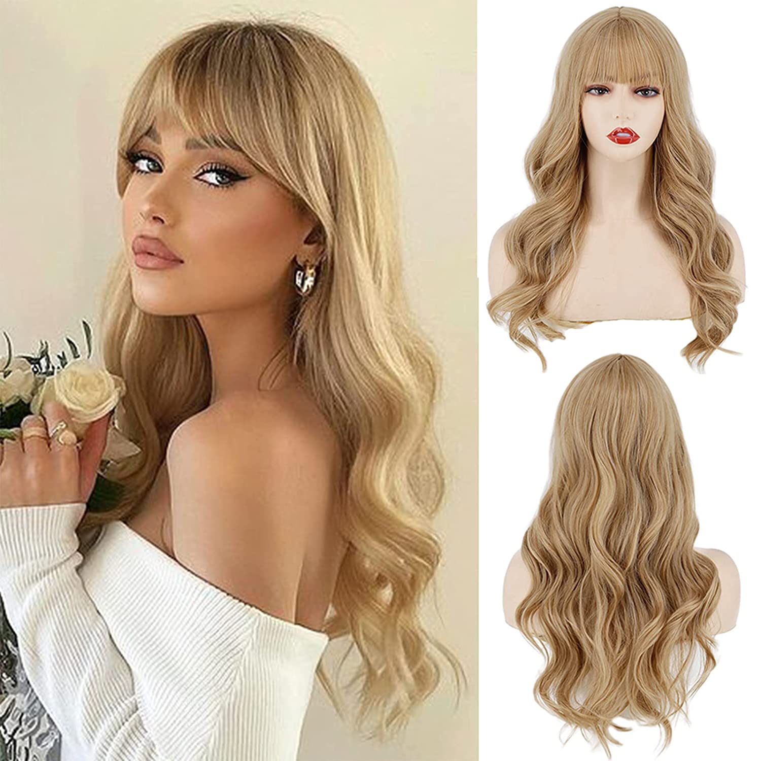 Fashion Long Big Wave Chemical Fiber Wig Head Cover Wholesale display picture 1