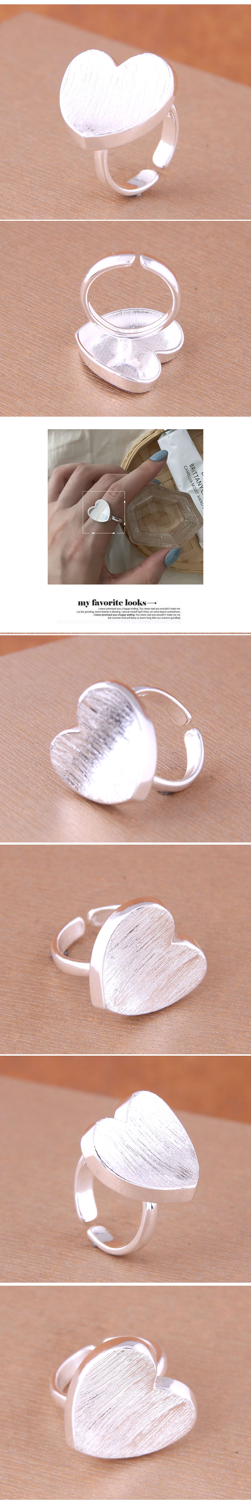 Fashion Retro Three-dimensional Big Peach Heart Open Copper Ring display picture 1